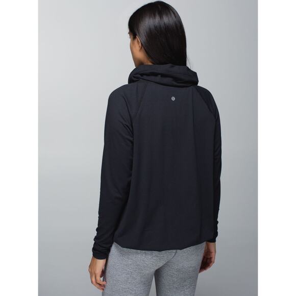 Lululemon Healthy Heart Pullover Black SZ 10 Cowl Neck Long Sleeve Top athletic - Picture 2 of 8